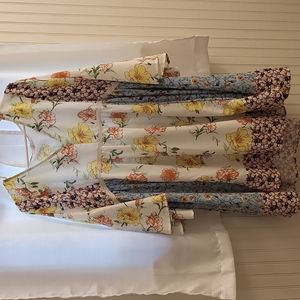 Umgee Plus Vintage Style Mixed Print Floral Dress